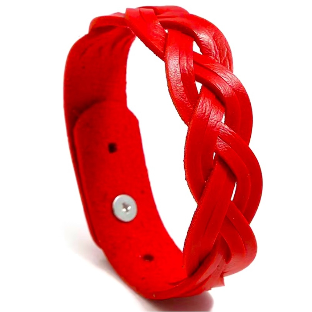 Criss-Cross Twisted / Braided Leather Bracelet